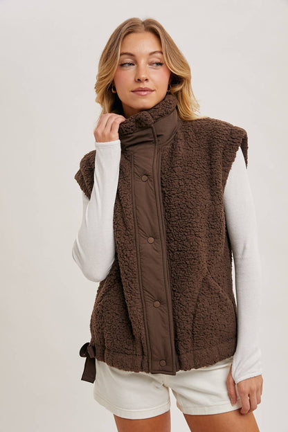Sherpa Button Down Vest