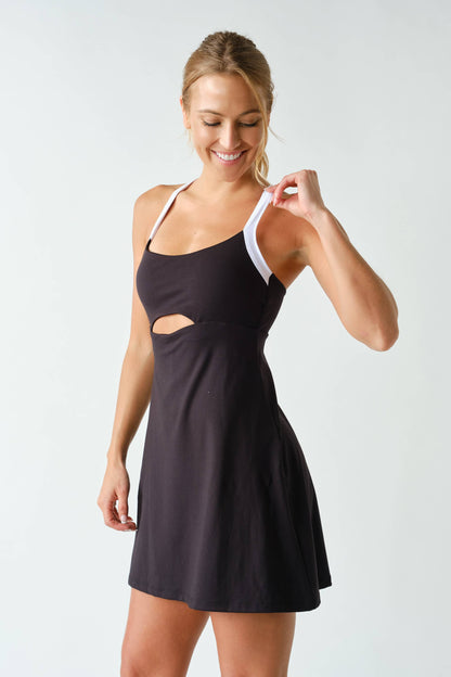 Sculpted Cutout Exercise Dress