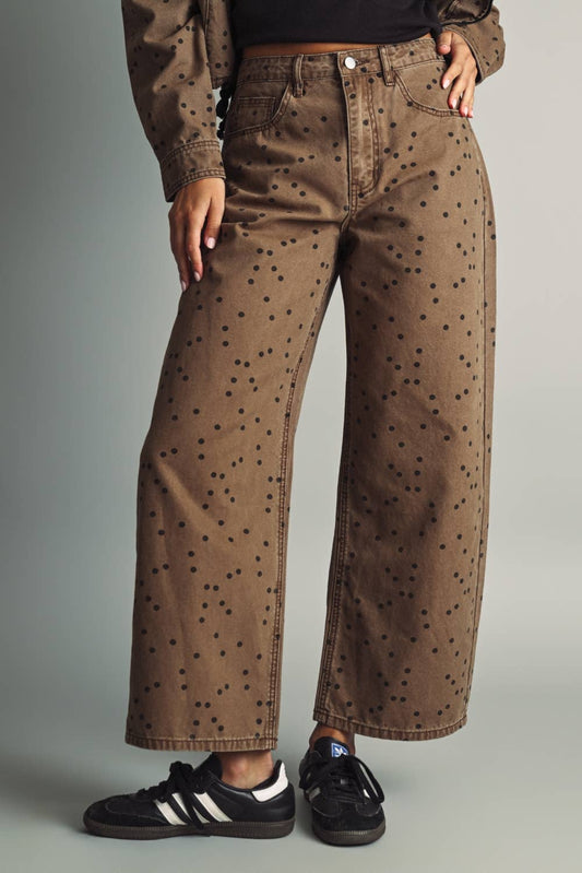 Polka Dot Barrel Pants