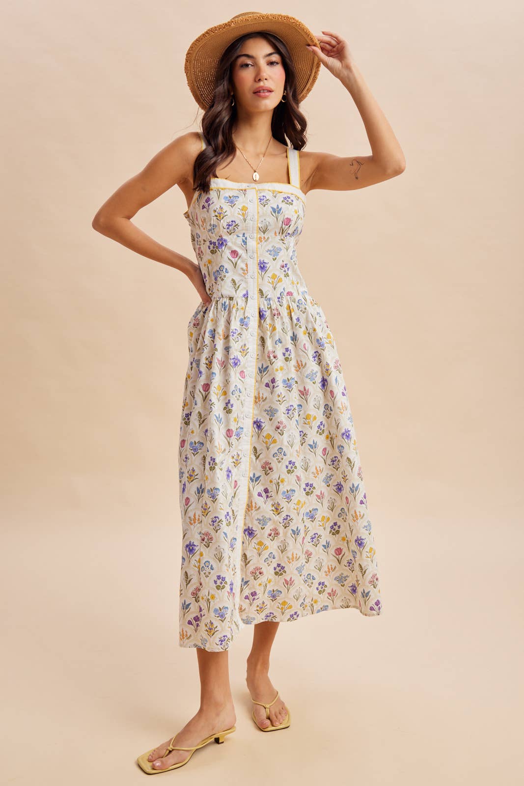 Floral Button Down Maxi Dress