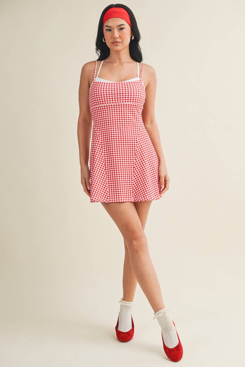 Gingham Print Dress