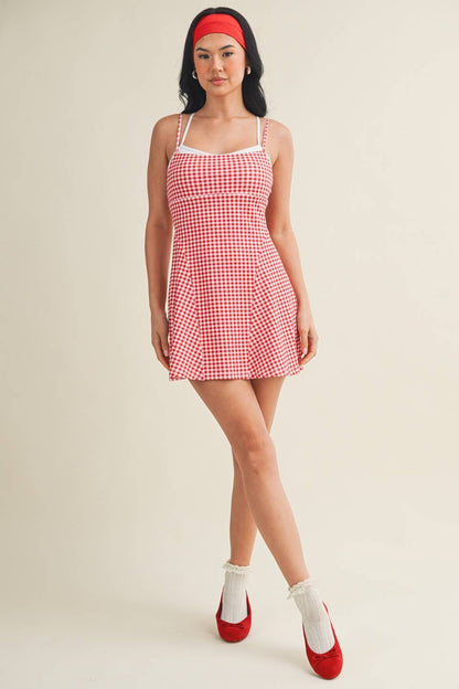Gingham Print Dress