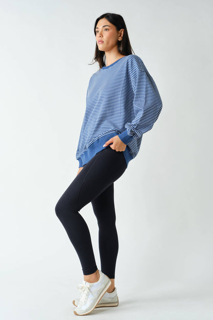 Coastal Striped Crewneck