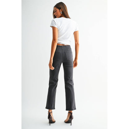 Mid-Rise Straight Denim
