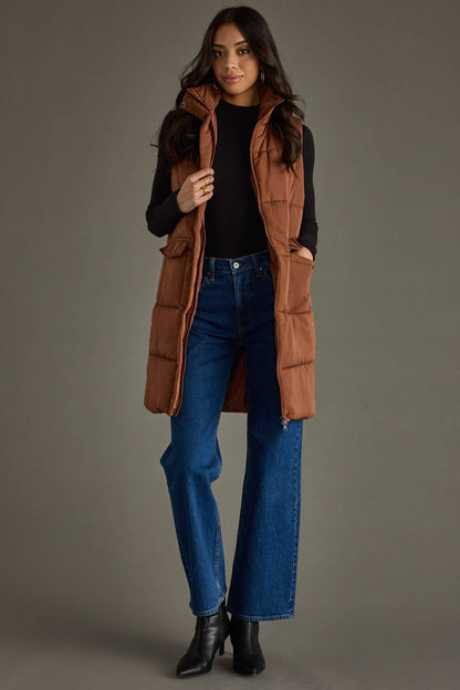 Brown Long Vest