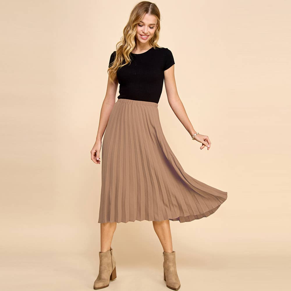 Pleated Midi Skirt