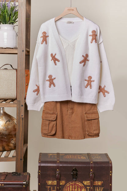 Gingerbread Man Cardigan