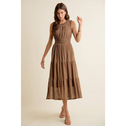 Smock Waist Midi Dress