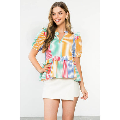 Multicolor Stripe Top