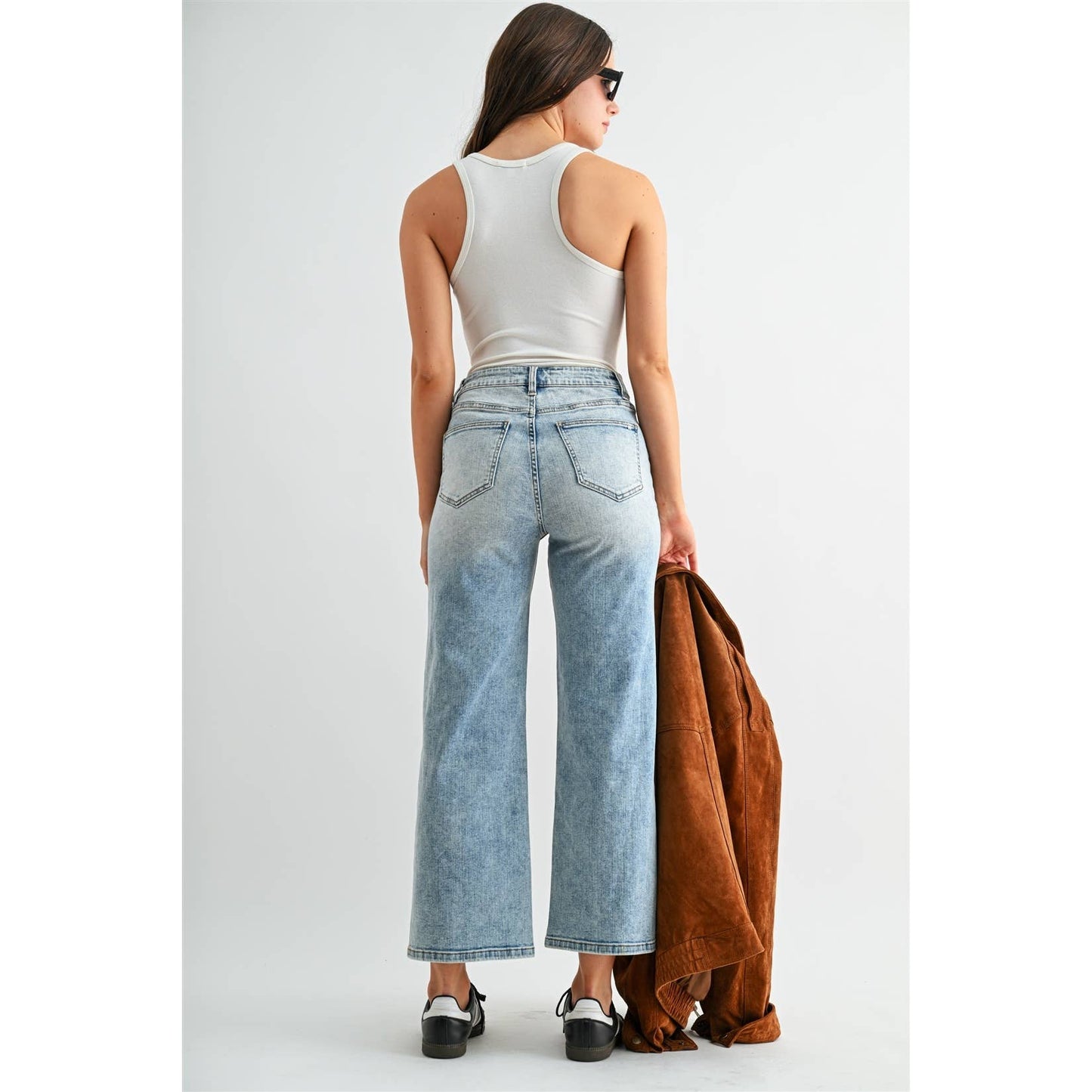 High Rise Straight Crop Jeans