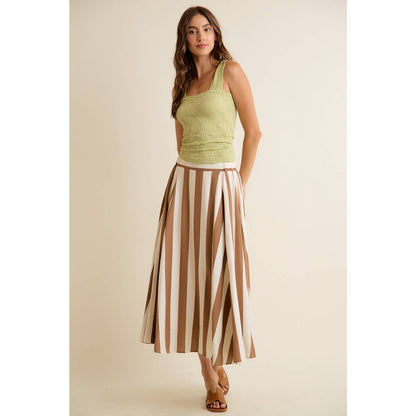 Striped Midi Skirt