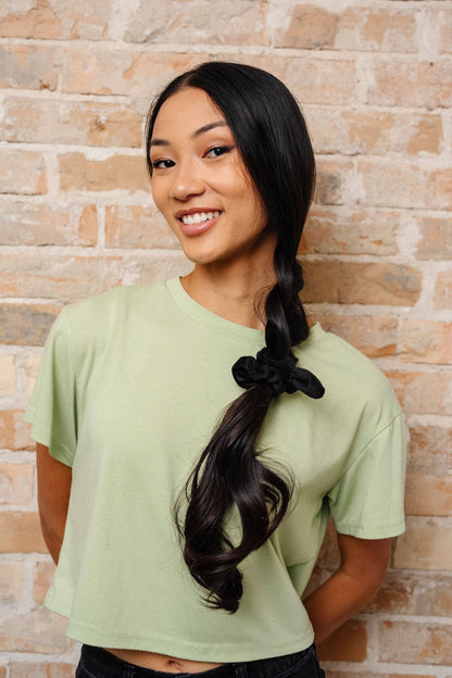 Black Velvet Bow Scrunchie