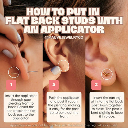 Lotus Flat Back Studs