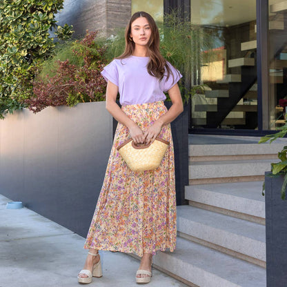 Floral Tiered Maxi Skirt