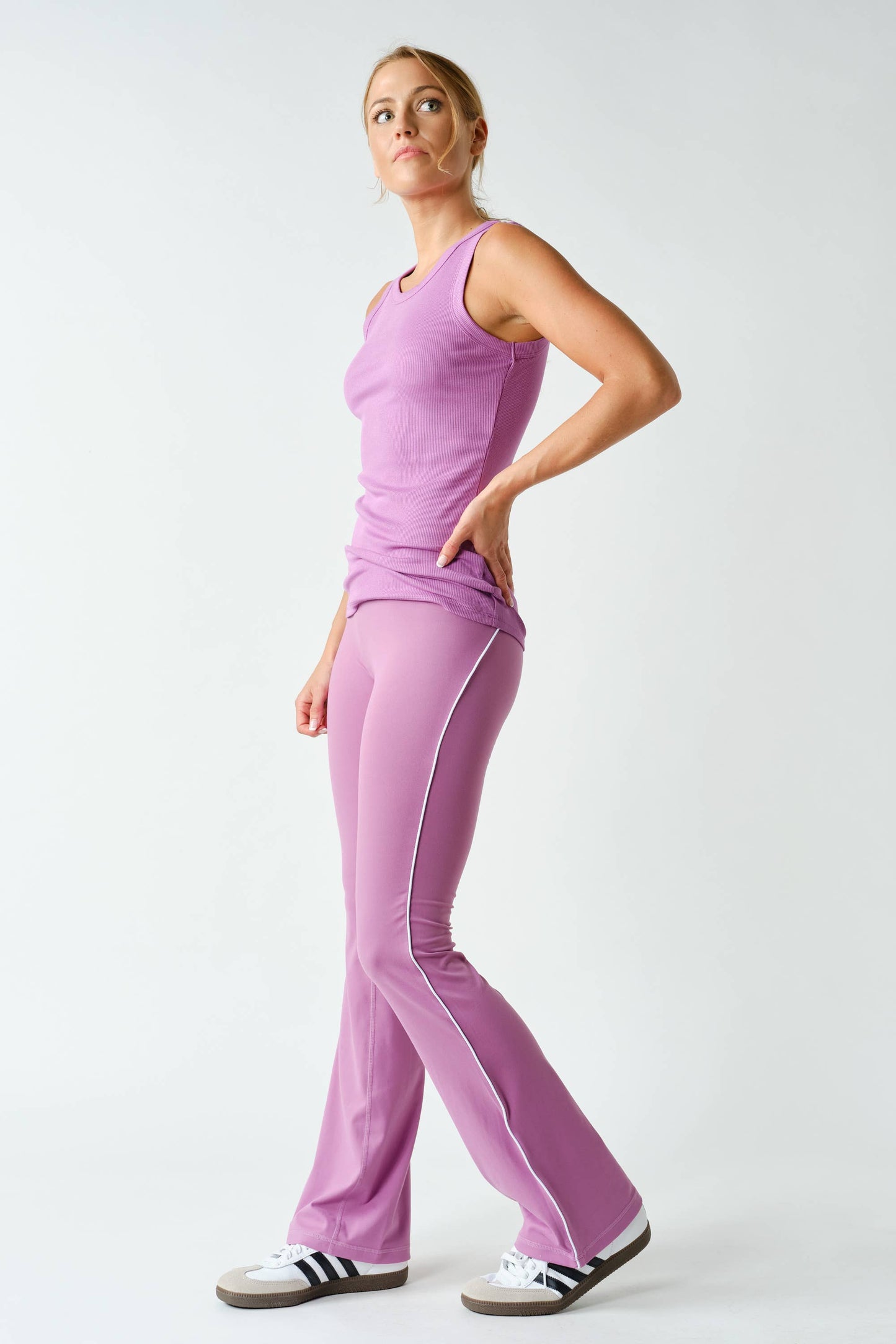 Micro-Ribbed Athleisure Tank Top
