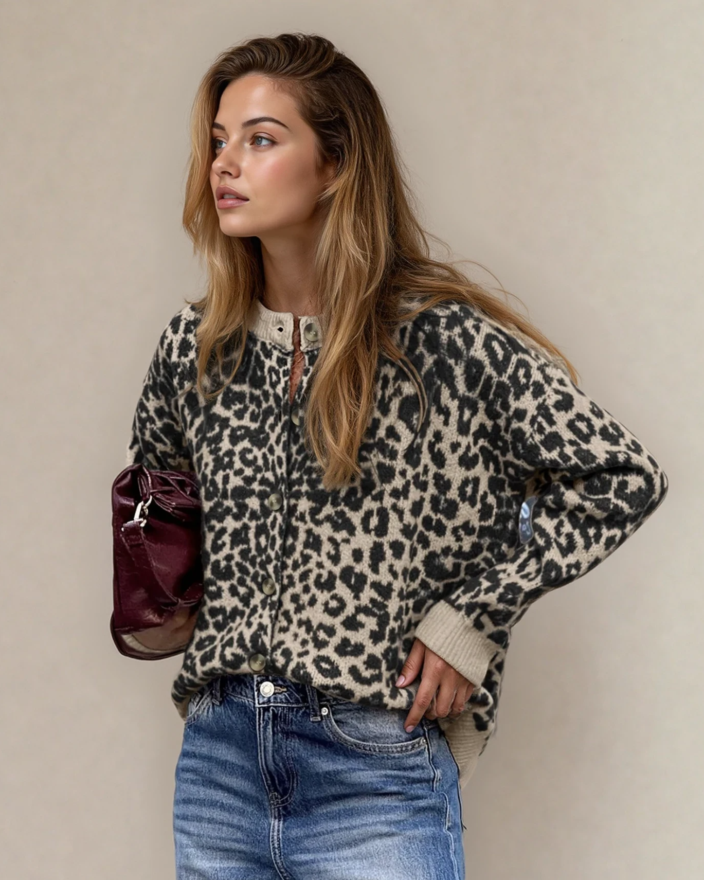 Leopard Cardi