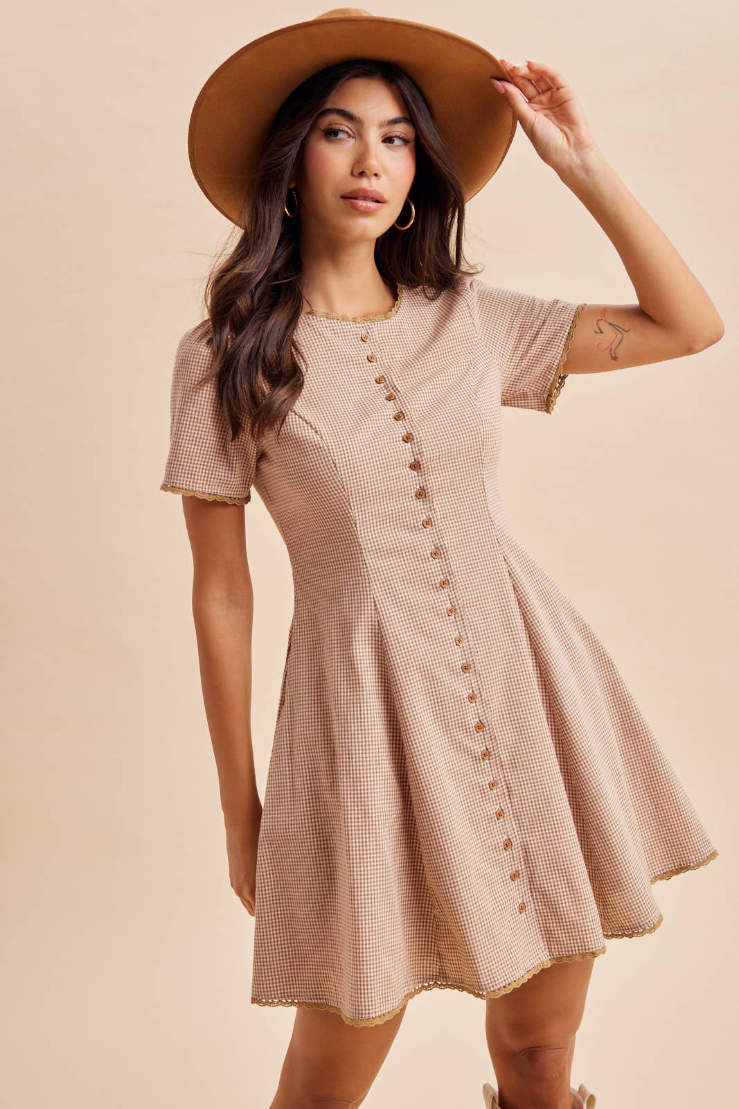 Gingham Button Down Dress