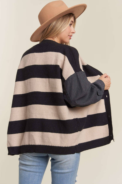 Denim Sleeve Cardi