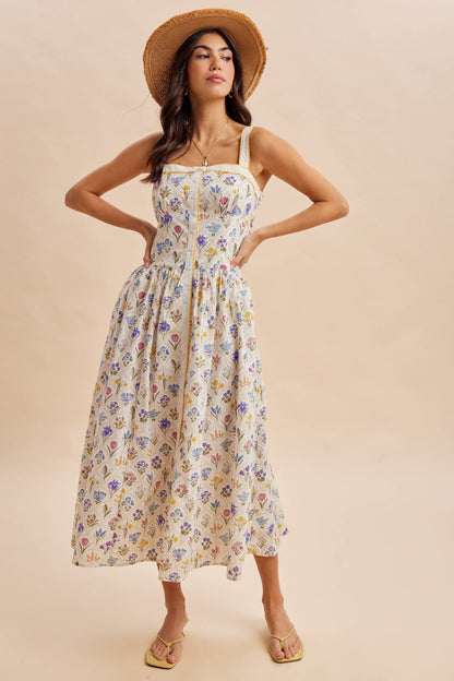 Floral Button Down Maxi Dress