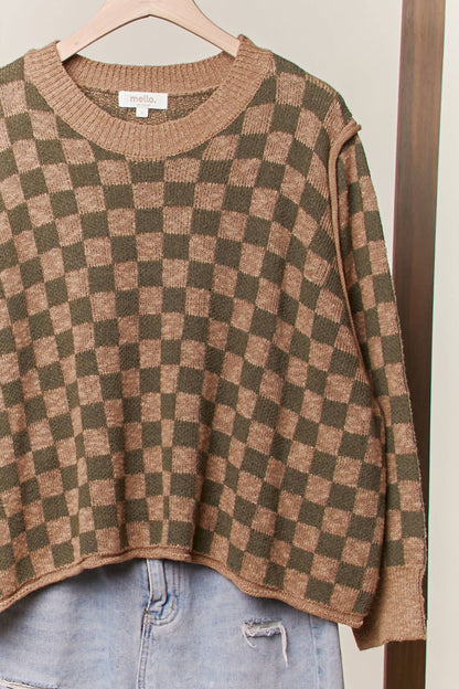 Checker Knit Sweater