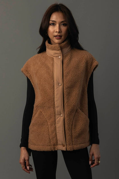 Camel Fleece Vest