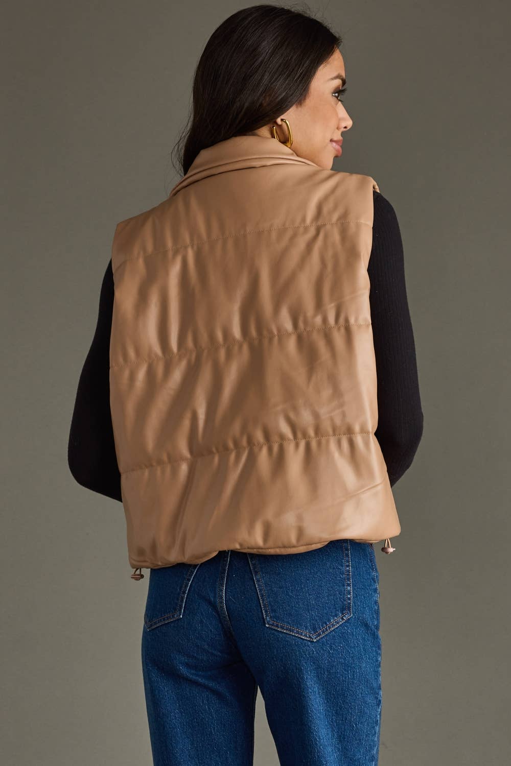 Tan Leather Vest