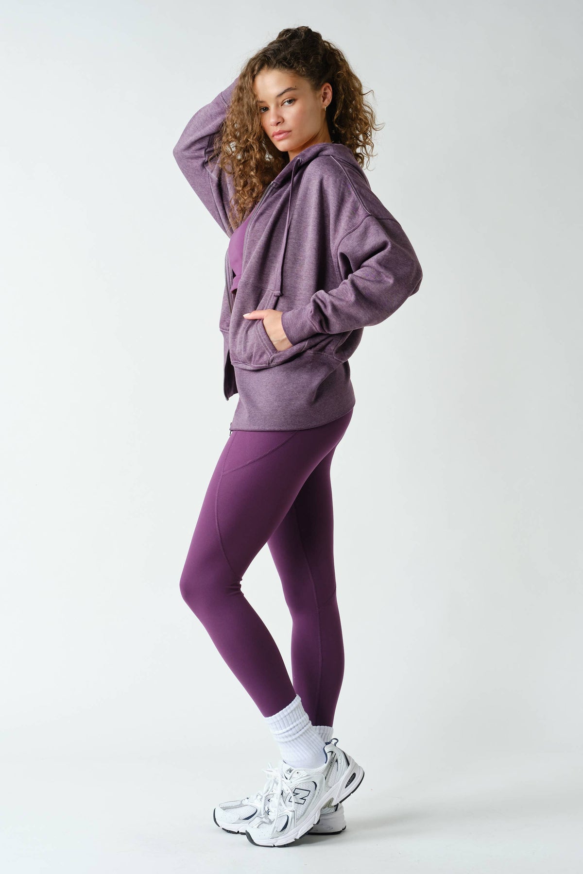 Fleece Hoodie Tapered Sleeves