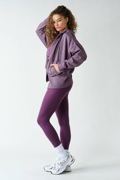 Fleece Hoodie Tapered Sleeves