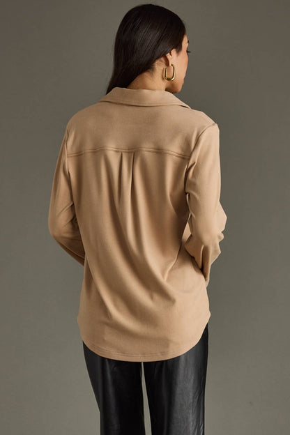 Tan Super Soft Button Up