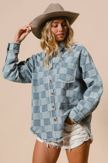 Checker Denim Shirt