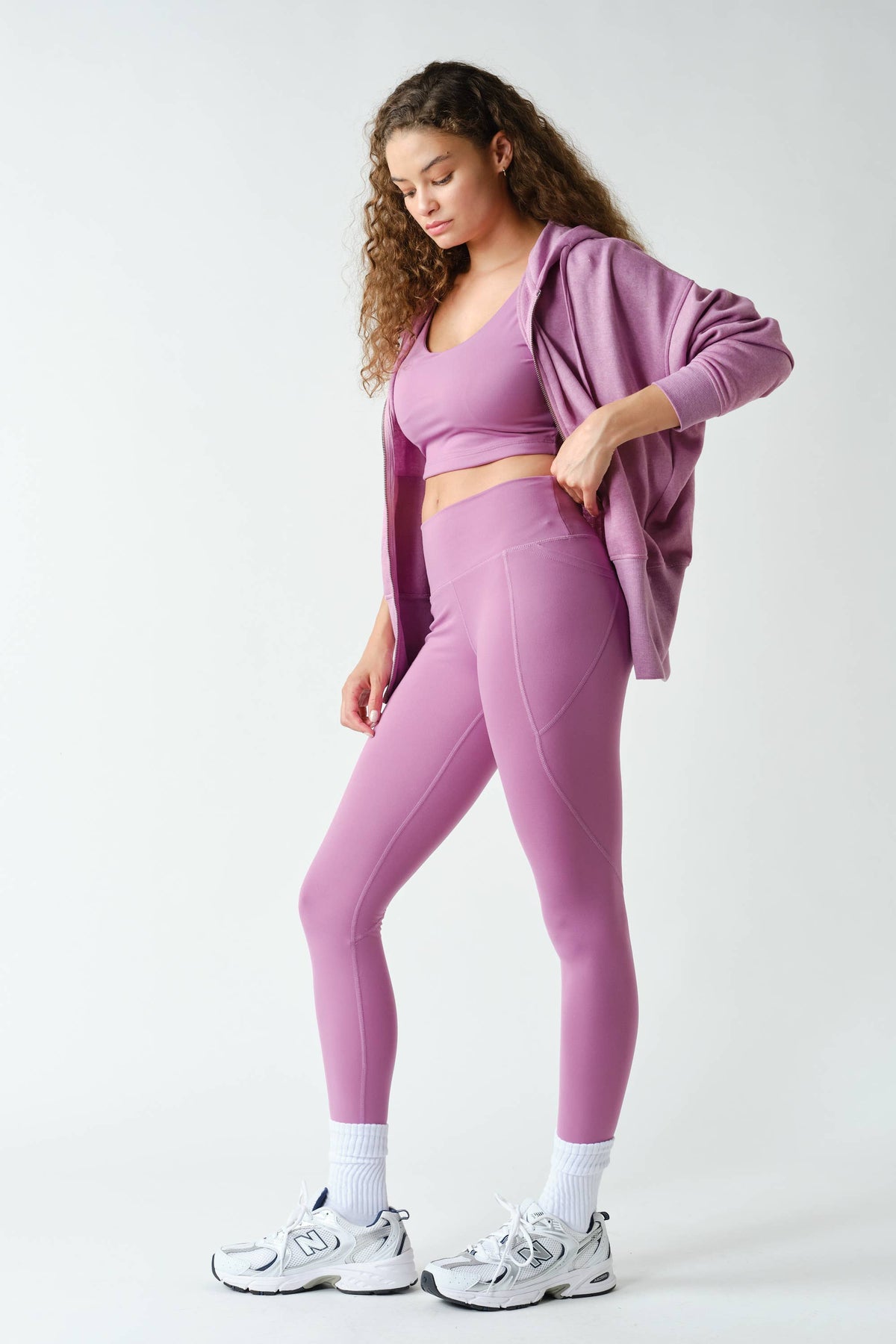 Fleece Hoodie Tapered Sleeves