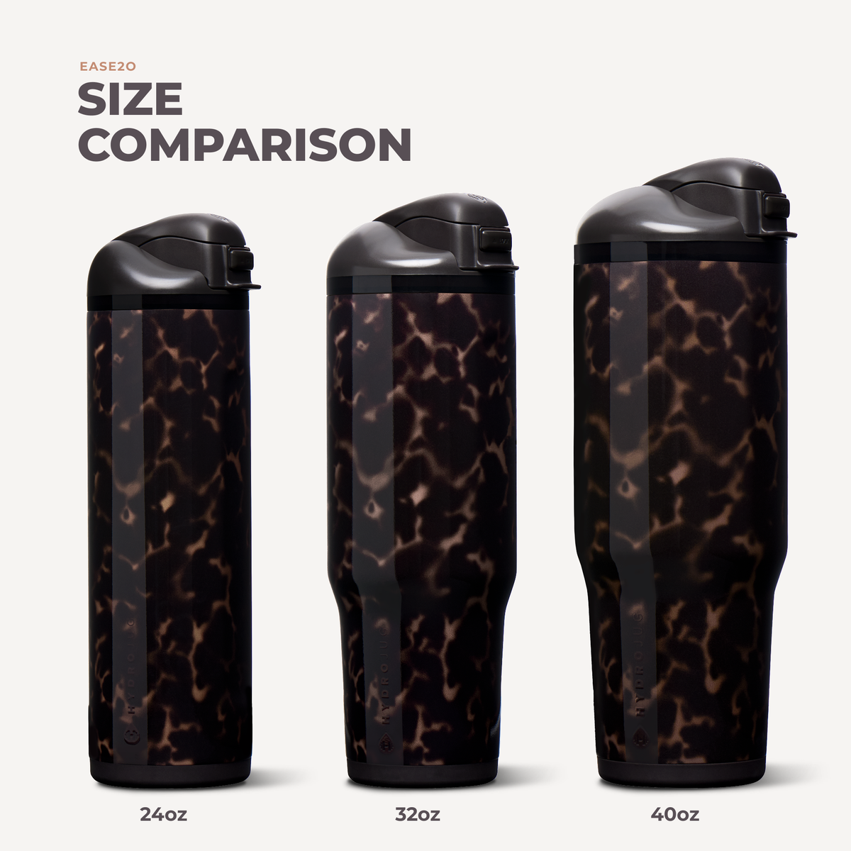 Mocha Tortoise HydroJug 24 oz Ease2o