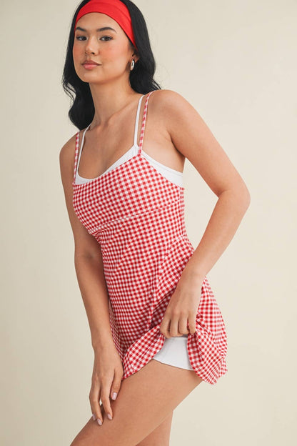 Gingham Print Dress
