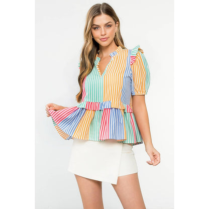 Multicolor Stripe Top
