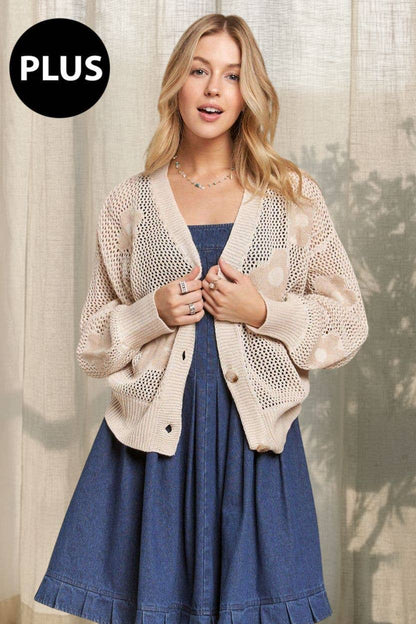 Floral Cardigan Plus