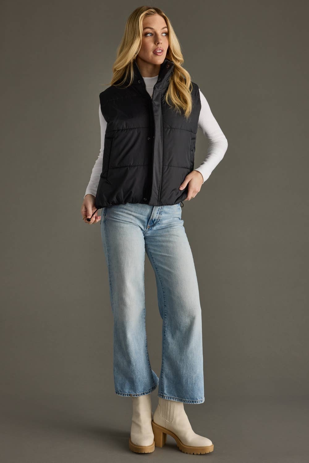 Black Puffer Vest