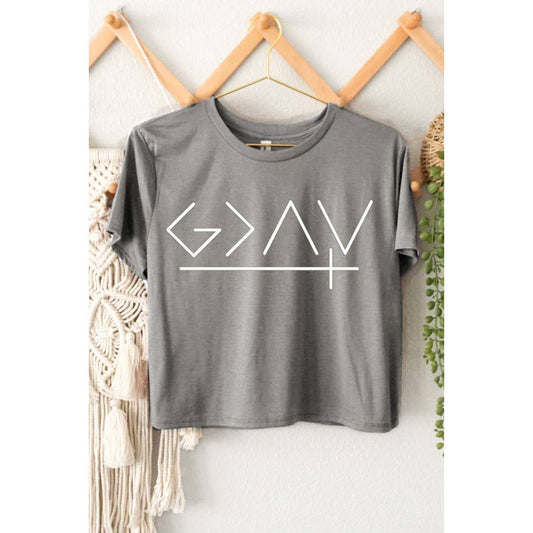 God is Greater Crop Tee