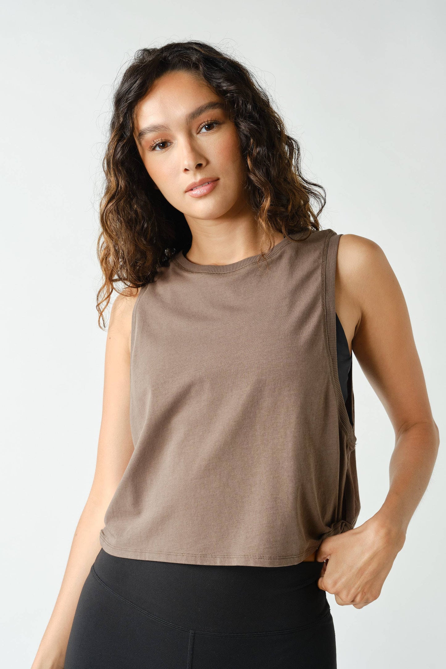 Pima Cotton Relaxed Side-Knot Tank
