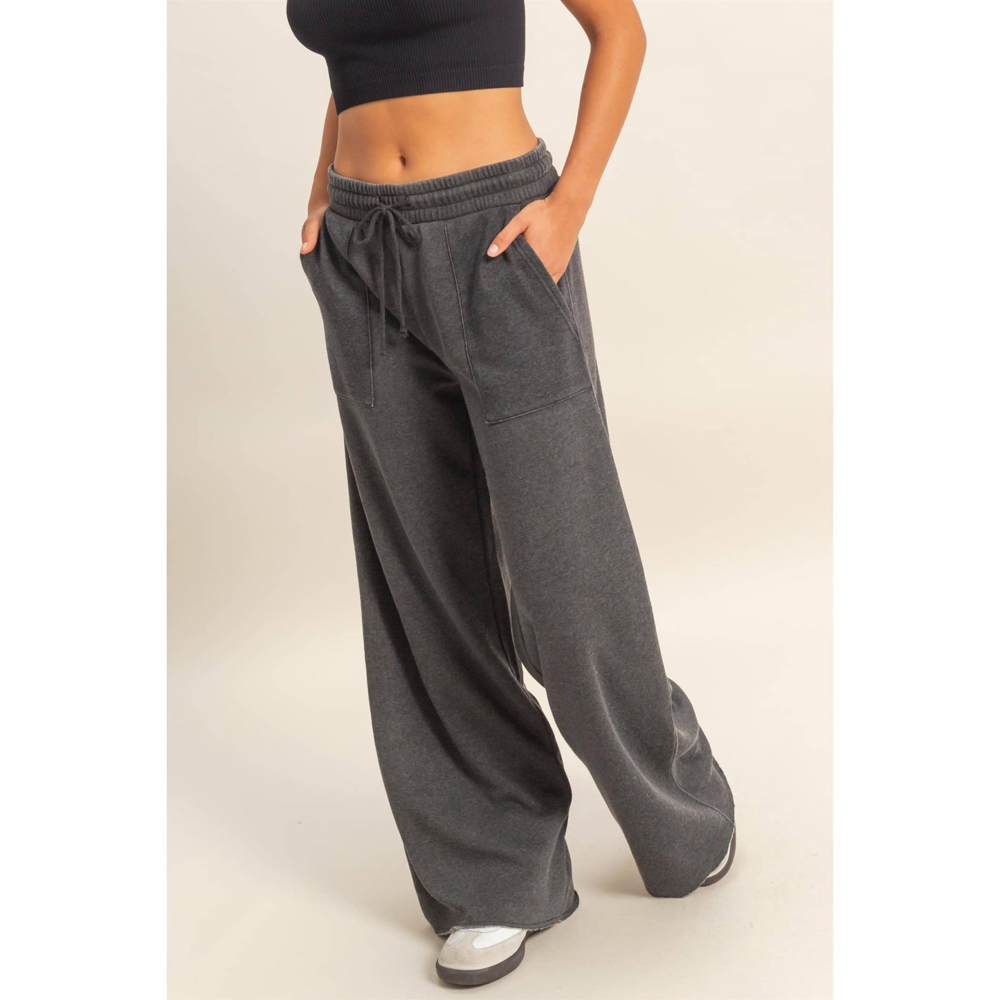 Burnout Wide Leg Pants