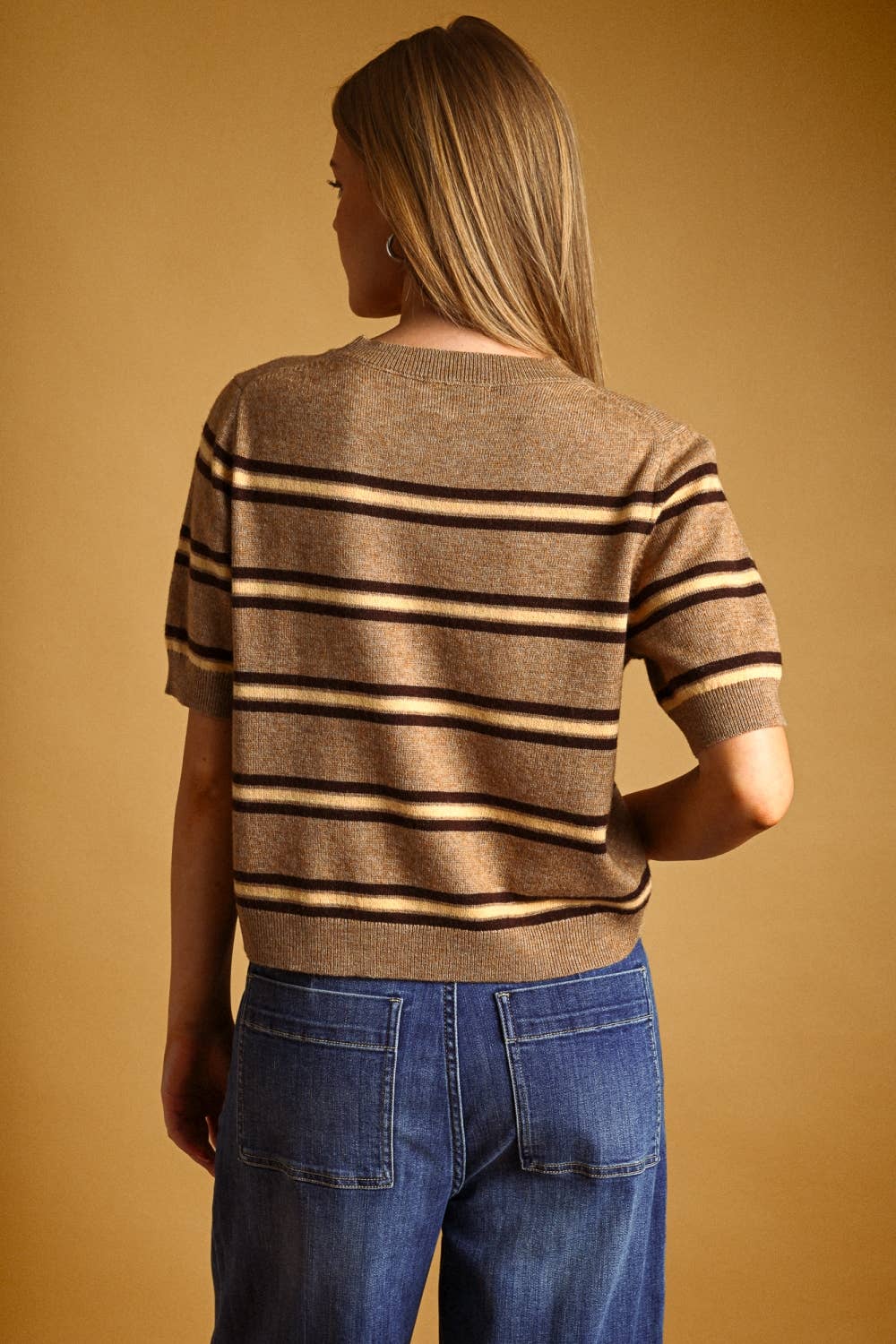 Stripe Pattern Knit Top