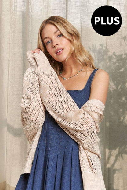 Floral Cardigan Plus