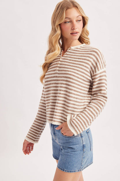 Relaxed Stripe Henley