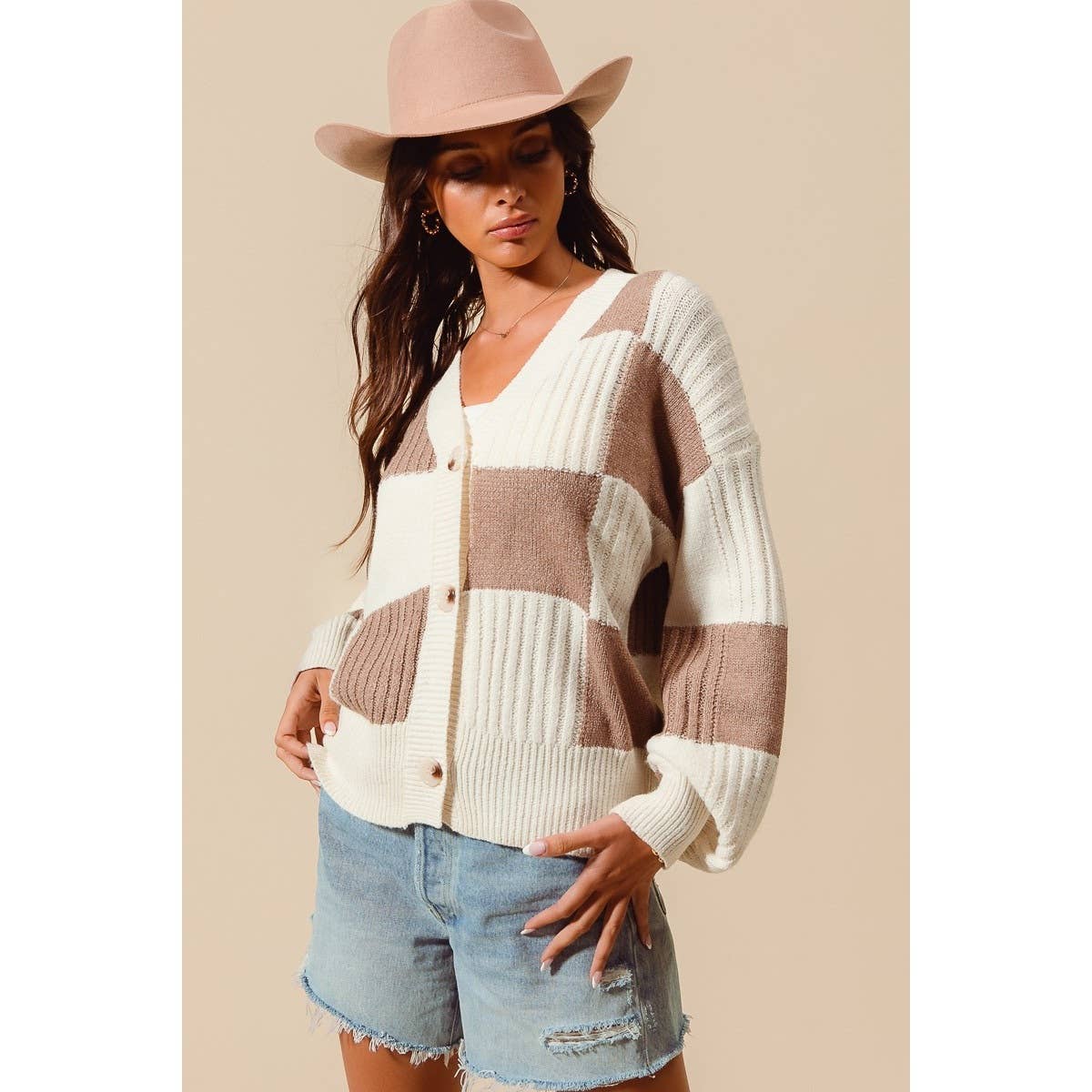 Checkered Cardi