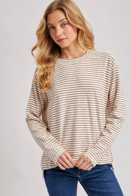 Striped Slouchy Crew