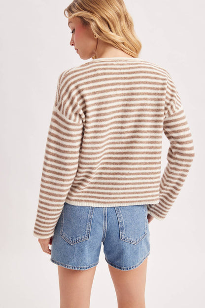 Relaxed Stripe Henley