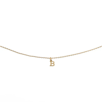 Waterproof Dainty Gold Initial Necklace