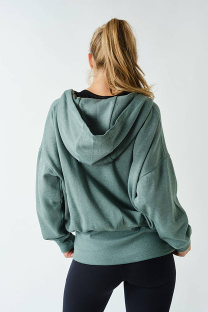 Fleece Hoodie Tapered Sleeves