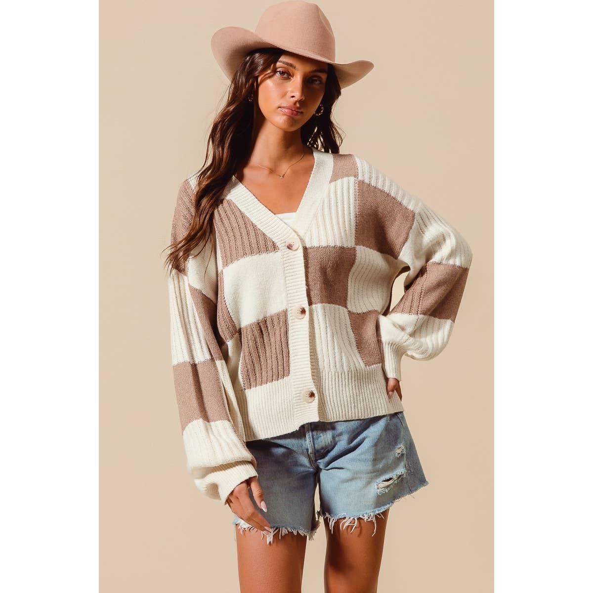 Checkered Cardi
