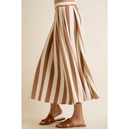 Striped Midi Skirt