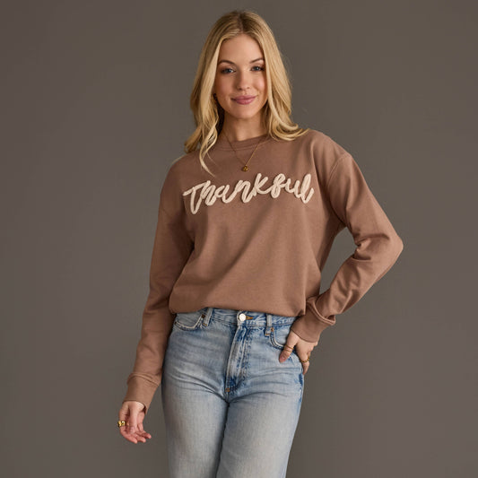 Brown Thankful Sweatshirt